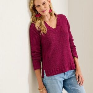 Tommy Bahama Malibu Chenille V-Neck Sweater in Santa Ana size xs